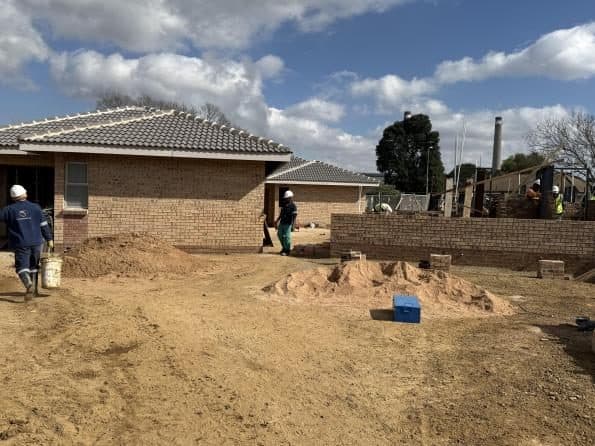 A rural clinic under construction.